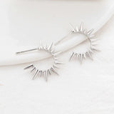 6PCS 24MM 14K Brass Sun Stud Earrings Pins DIY Jewelry Findings