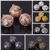 6PCS 26x25mm Hollow Metal Charms Bell Pendants DIY Crafts Findings