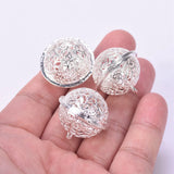 6PCS 26x25mm Hollow Metal Charms Bell Pendants DIY Crafts Findings