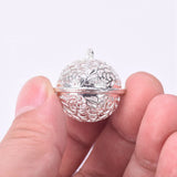 6PCS 26x25mm Hollow Metal Charms Bell Pendants DIY Crafts Findings
