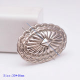 6PCS 30*46MM Silver Tribal Leathercraft Concho Decoration