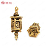 6PCS Antique Bronze Zinc Alloy Lanterns Charms Pendants