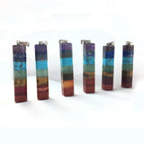 6PCS 7 Chakra Meditation Necklace Pendants Druzy Reiki Healing Stone Jewelry