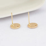6PCS 8MM 14K Plated Round Earrings Stud Earring Findings