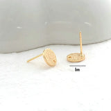 6PCS 8MM 14K Plated Round Earrings Stud Earring Findings