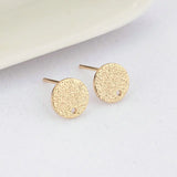 6PCS 8MM 14K Plated Round Earrings Stud Earring Findings