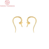 6PCS 24K Brass Earrings Hooks DIY Jewelry Findings