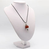 6PCS Natural Power Stone Pendulum Pendant Women Necklace Amulet