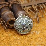 6PCS Aventurine Wishing Pendulum Natural Stone Flower Alloy Pendant Necklace