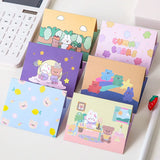 6PCS Cartoon Rabbit Greeting Cards Postcards Wedding Invitation Envelope