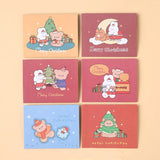 6PCS Cartoon Rabbit Greeting Cards Postcards Wedding Invitation Envelope