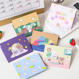 6PCS Cartoon Rabbit Greeting Cards Postcards Wedding Invitation Envelope