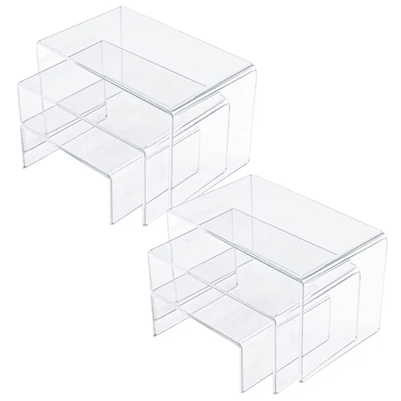 6PCS Acrylic Display Risers for Jewelry Candy Figures