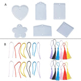 6PCS Many Shape Silicone Mold DIY Casting Ornament Pendants Accessory Mold