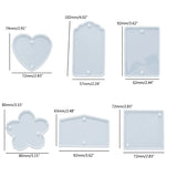 6PCS Many Shape Silicone Mold DIY Casting Ornament Pendants Accessory Mold