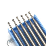6PCS Dental Tungsten Steel Carbide Burs High Speed Round Steel Burs