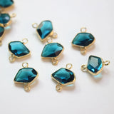 6PCS Irregular Crystal Glass Pendant for Earring Making