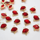 6PCS Irregular Crystal Glass Pendant for Earring Making