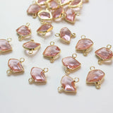 6PCS Irregular Crystal Glass Pendant for Earring Making