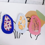 6PCS Abstract Painting Pendant Acrylic Necklace Earring Lemon Slice