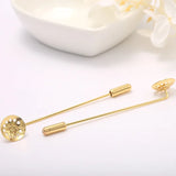 6PCS 12MM Flower Pins 14K Brass Jewelry Making Findings