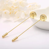 6PCS 12MM Flower Pins 14K Brass Jewelry Making Findings