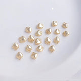 6PCS 7mm Peach Heart Pendant Jewelry DIY Material Bracelet Chain Earrings Love