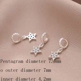 6PCS Plated Star Love Pendant for DIY Jewelry Making