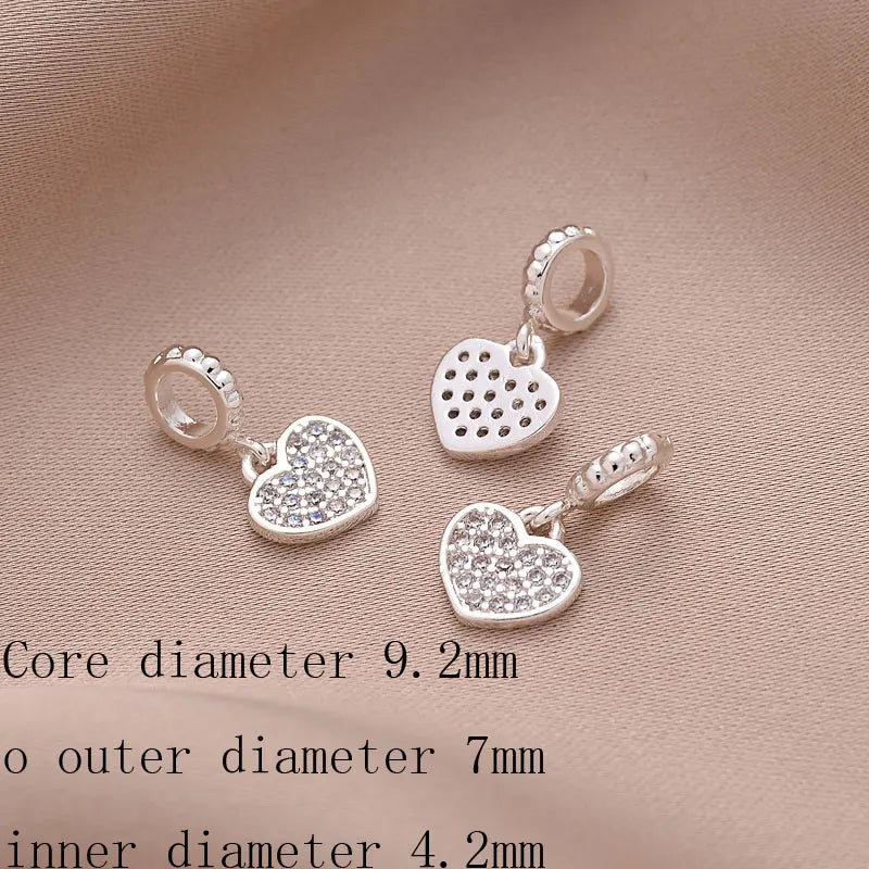 6PCS Plated Star Love Pendant for DIY Jewelry Making