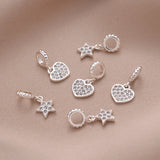 6PCS Plated Star Love Pendant for DIY Jewelry Making