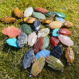 6PCS Crystal Quartz Necklace Pendants Natural Stone Healing Jewelry
