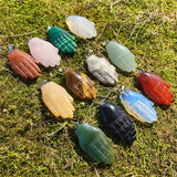 6PCS Crystal Quartz Necklace Pendants Natural Stone Healing Jewelry