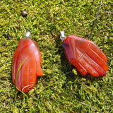 6PCS Crystal Quartz Necklace Pendants Natural Stone Healing Jewelry