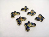 6Pcs Hand-Painted Cloisonne Butterfly Pendant