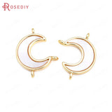6PCS Champagne Brass and Shell Charms Pendants Jewelry Making Diy
