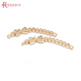 6PCS Champagne Brass Zircon Drop/Bow-knot Charms DIY Accessories