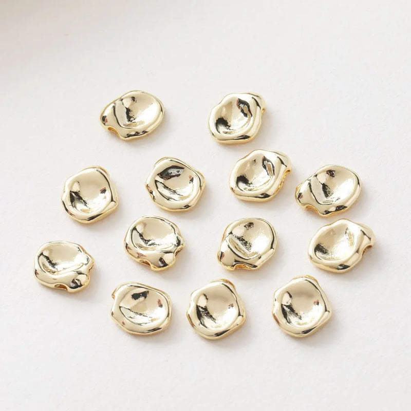 6PCS Minimalist Hand Charm for Jewelry Making Brass 14k Plated 10*12mm