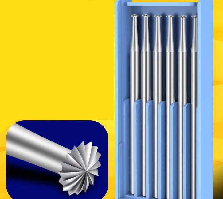 6PCS Jewelry Setting Burs Diamond Bearing Cutter Stone Set Tool