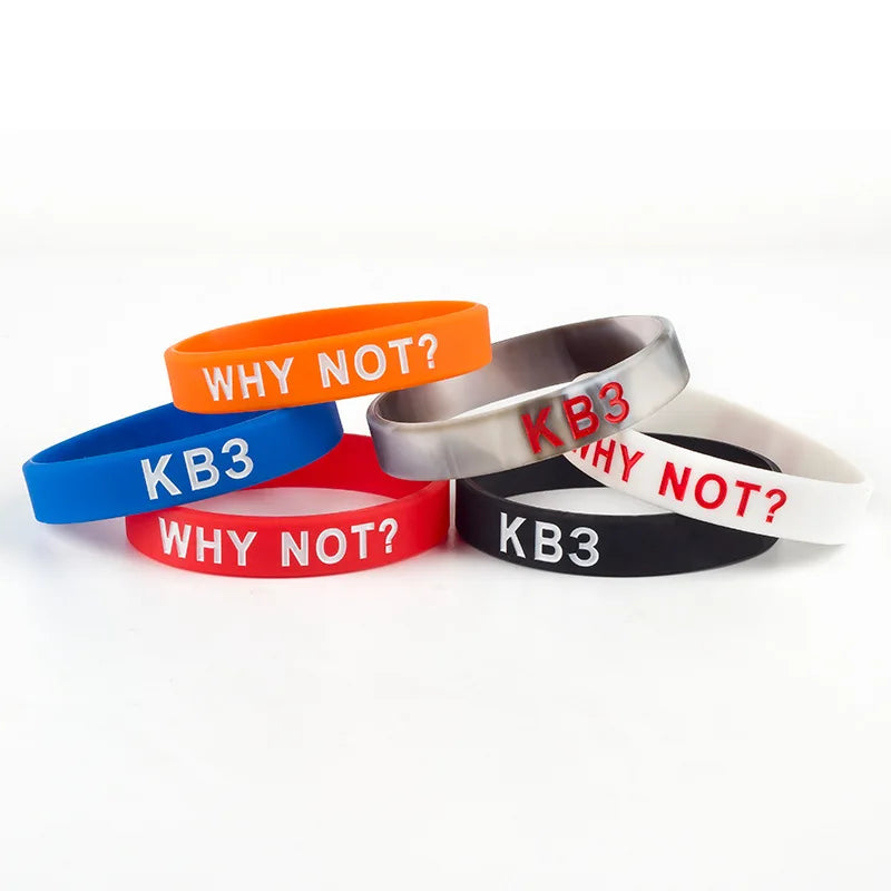 6PCS KB3 Basketball Silicone Wristbands Star Letter Sports Fans Bracelets