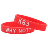 6PCS KB3 Basketball Silicone Wristbands Star Letter Sports Fans Bracelets