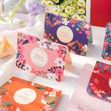6PCS DIY Flower Greeting Cards Postcards Wedding Invitation Birthday Envelope