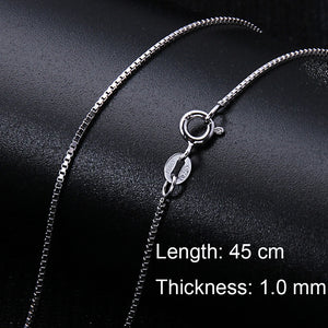 6PCS S925 Silver Chain Pendant Necklace Women Choker Bold Clavicle Chain