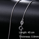 6PCS S925 Silver Chain Pendant Necklace Women Choker Bold Clavicle Chain