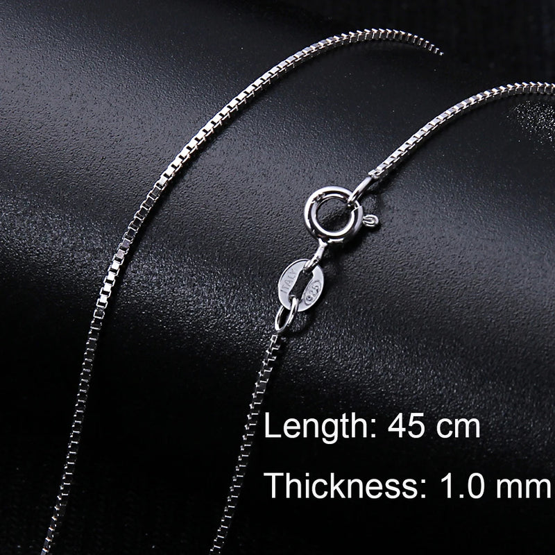 6PCS S925 Silver Chain Pendant Necklace Women Choker Bold Clavicle Chain