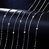 6PCS S925 Silver Chain Pendant Necklace Women Choker Bold Clavicle Chain