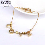 6PCS Metal Anklet Bracelet Adjustable Foot Chain Love Word Anklets Jewelry