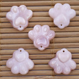 6PCS Mini Shell cat's claw Natural Mother of Pearl Yellow 12mm