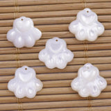 6PCS Mini Shell cat's claw Natural Mother of Pearl Yellow 12mm