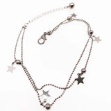 6PCS Mixed Summer Anklet Bracelet Stars Leaves Heart Pattern Leg Chain