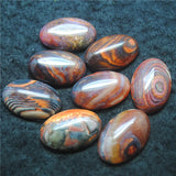 6PCS 20X30MM Oval Nature Agate Stone Cabochons Unique Beads